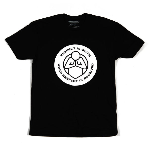 Respect-Shirt-Black-With-White-Ink-On-Front