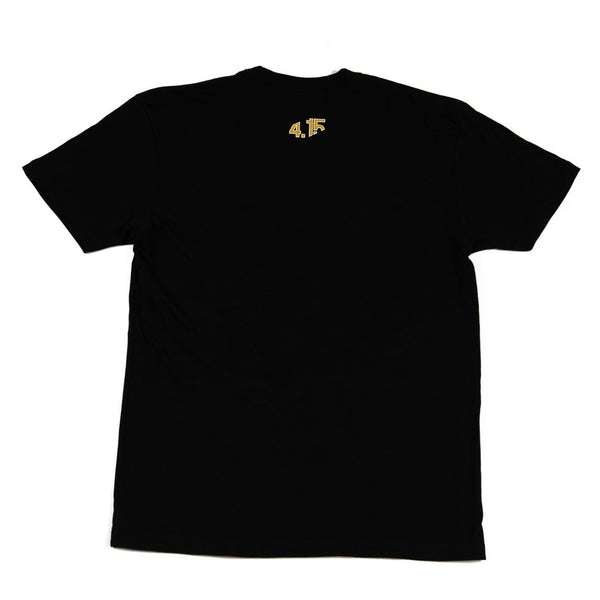 4.15-Logo-Shirt-Black-with-4.15-logo-in-Metallic-Gold-ink-on-back