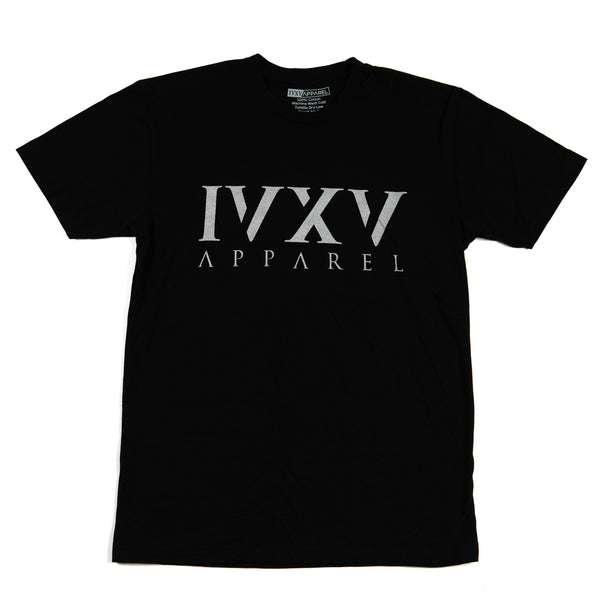 IVXV-Logo-Shirt-Black-with-Metallic-Silver