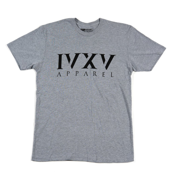 IVXV-Logo-Shirt-Heather-Gray-with-Black-Ink-On-Front